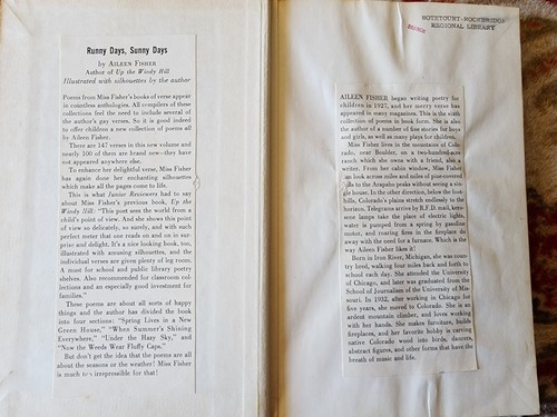 Runny Days, Sunny Days by Aileen Fisher 1958 HC - Picture 2 of 4