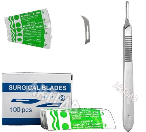 New 100 Scalpel Blades Surgical Dental ENT Hobby Crafts Dermaplanning Free Handl - Picture 16 of 58