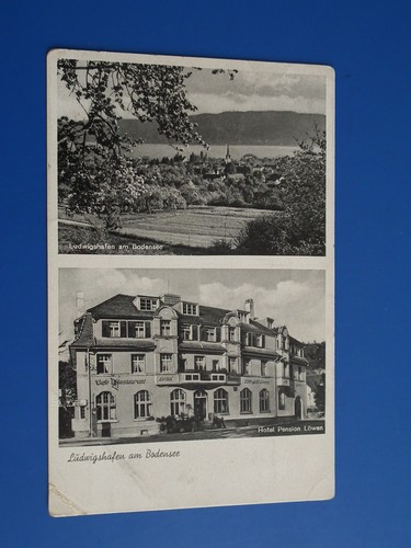 AK - Ludwigshafen am Bodensee Hotel Pension Löwen nicht gelaufen Beschreibung