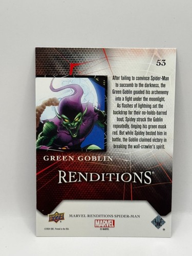 2024 UPPER DECK MARVEL RENDITIONS SPIDER-MAN BASE & CANVAS [WÄHLEN SIE AUS MENÜ] - Bild 185 von 317