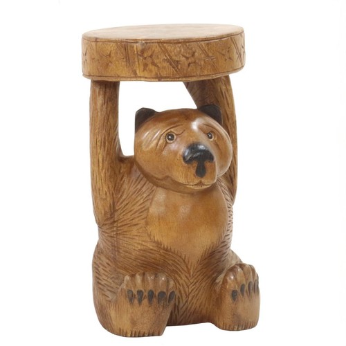 Bär Tisch Beistelltisch Nachttisch Säule Ablage Figur Tier Hocker 40 cm - Bild 1 von 4