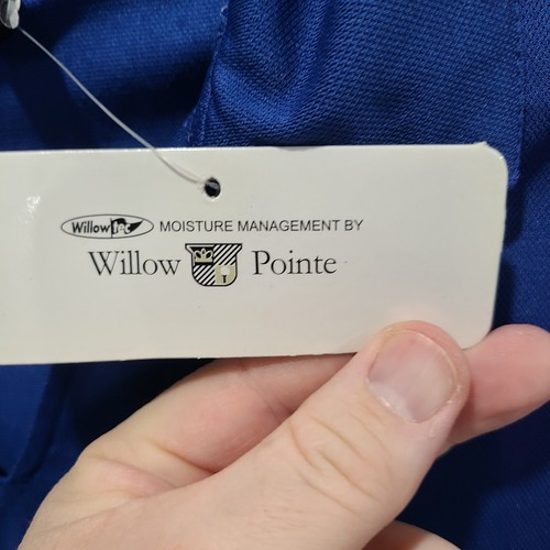 Willow Pointe Willowtec Golf Shirt Men's L Blue No Buttons sport Outdoor - Picture 5 of 9
