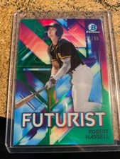 2021 BOWMAN CHROME ROBERT HASSELL FUTURIST GREEN 96/99
