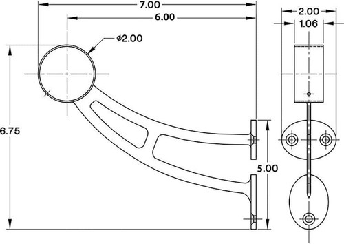 Satin Gold Finish 2" OD Edelstahl Sprossenwand Halterung Fußschiene Kit - Bild 44 von 96