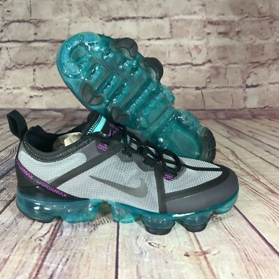 NIKE Air VaporMax 2019 GS Thunder Grey Aurora/Black/Teal AJ2616 ... NIKE Air VaporMax 2019 GS Thunder Grey Aurora/Black/Teal AJ2616 ...