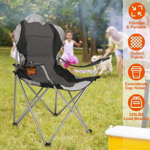 Camping Folding Chair Portable Backpacking Collapsible Sports Beach Chair w/ Bag - Picture 64 of 75