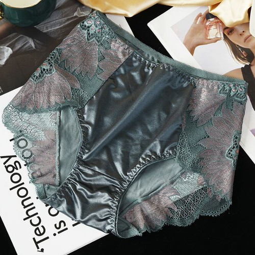 1-5 piezas Mujeres Damas Cintura Media Satén Bragas Calzoncillos Lencería Sedosa Sexy Ropa Interior - Imagen 6 de 19