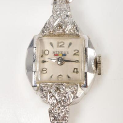 Montre Femme Vintage Benrus Mécanique Suisse Remplie D'or - Automatique Fonctionne