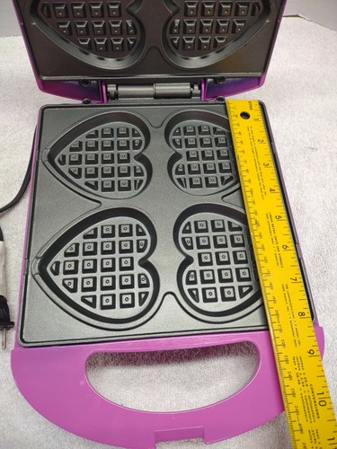 pink heart shaped waffle maker