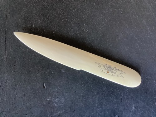 VINTAGE 60’s ERA ALASKA NATIVE SOUVENIR (W/REAL GOLD NUGGET INLAY) LETTER OPENER - Bild 1 von 8