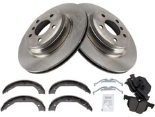 Rear TRQ Brake Pad Rotor and Parking Brake Kit fits BMW 335i 2012-2013 39SVST