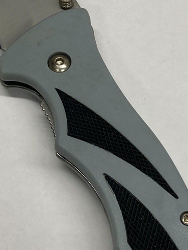 Super Knife Gray Tactical Plain Edged Folding Knife C-019GY - Picture 4 of 20