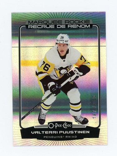 2022-23 O-Pee-Chee Valterri Puustinen Rainbow Foil Marquee Rookie #ed/350