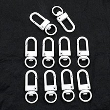 20pcs Metal Lobster Claw Clasps Small Swivel Lanyards Trigger Snap Hooks White