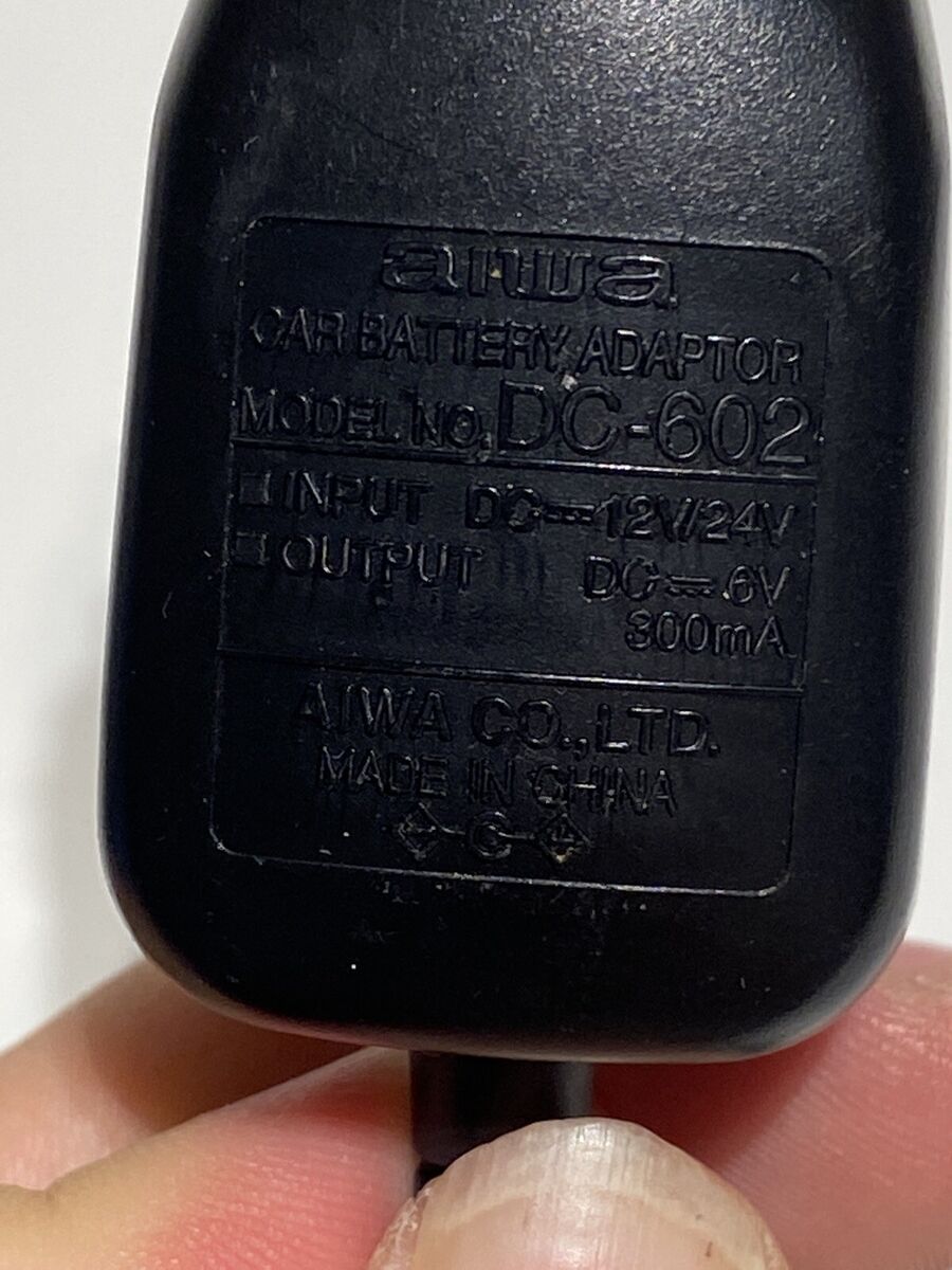 Genuine AIWA DC-602 - Car Vehicle Power Adapter - Output 6 Genuine AIWA DC-602 - Car Vehicle Power Adapter - Output 6