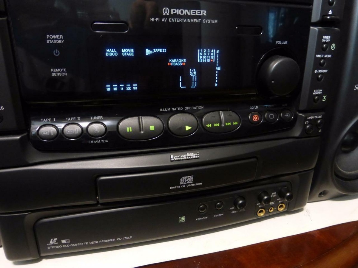 Pioneer CL-J75LD Laser Disc LD CD AM FM Dual Cassette Audio Video