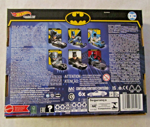 Hot Wheels Character Cars DC Batman BATMOBILES Die Cast 6-Pack Set in Sealed Box - Picture 5 of 8
