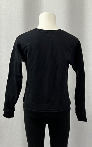 Hanes Girl's Black Pullover Sweatshirt w/ Heart Love Your #Selfie Size S - Picture 3 of 3