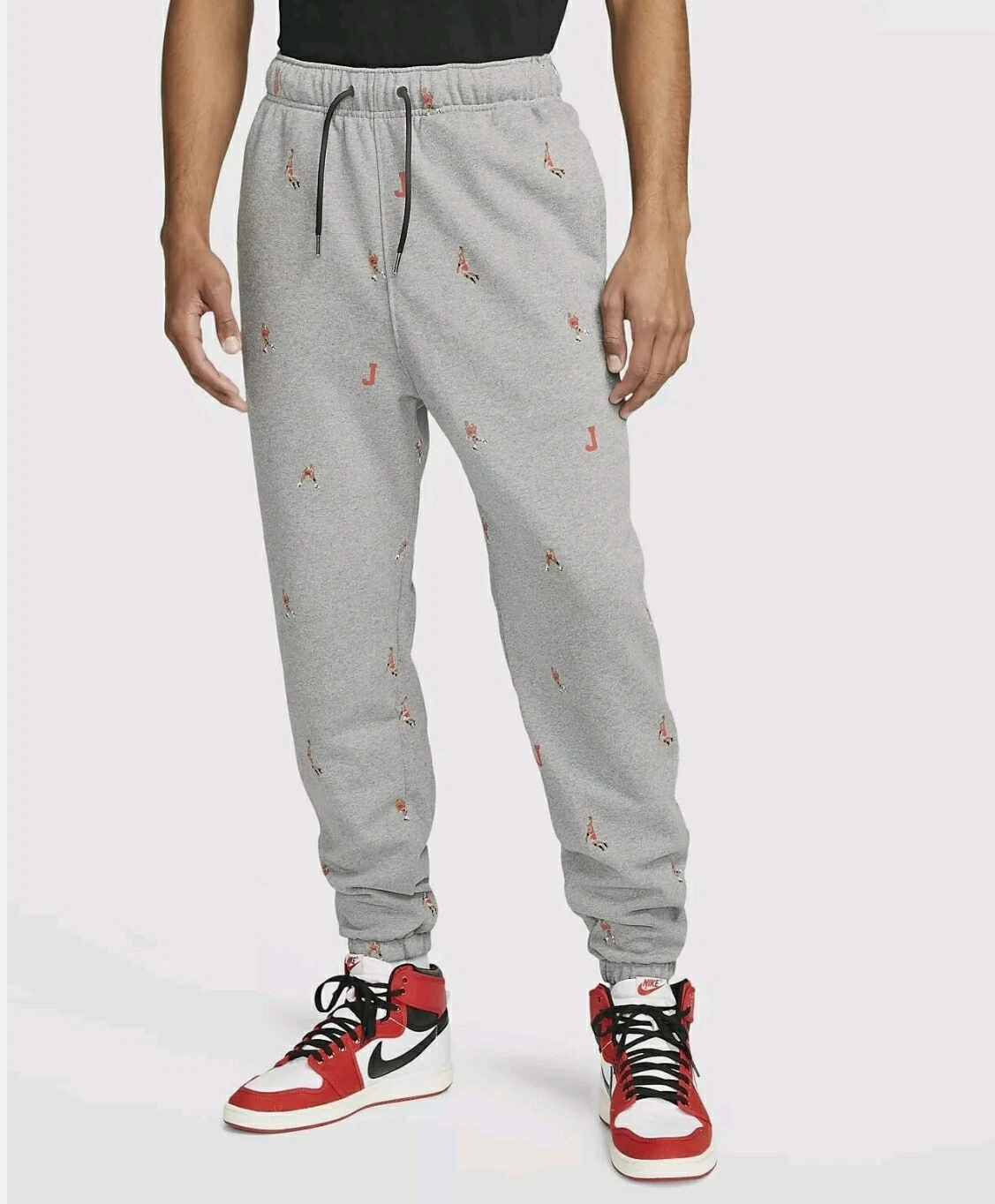 NIKE Air Jordan Essential Statement Fleece Jogger Pants MEDIUM Holiday AOP