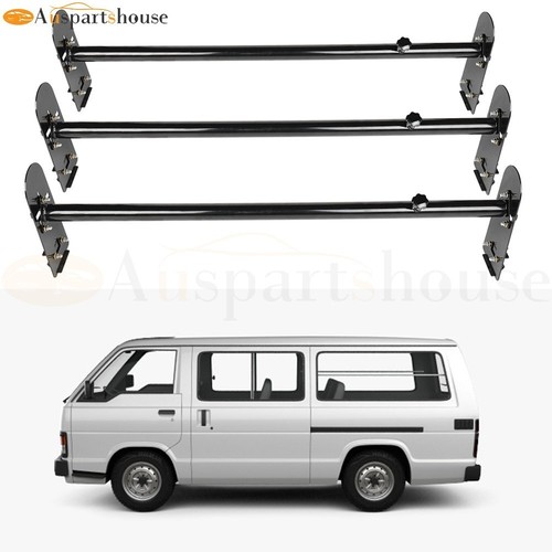 35.5-63" 3 Bar Roof Rack Fits Ford GMC Chevrolet Van Ladder Rack Luggage Carrier