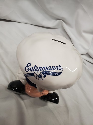 Vintage Entenmann’s Ceramic Baker Chef Holding Pig Piggy Bank - Picture 5 of 8