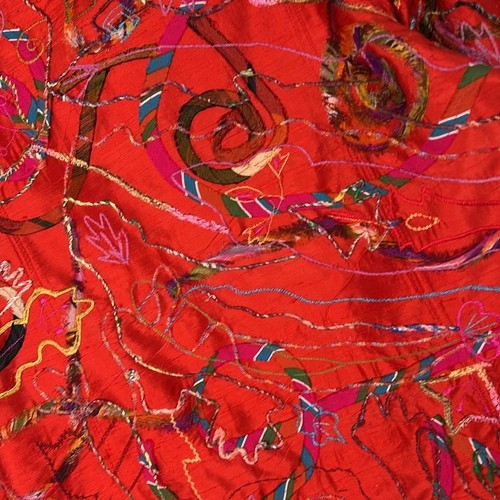 Chico’s Silk Art Applikation Button Down Größe 2/L - Bild 5 von 6