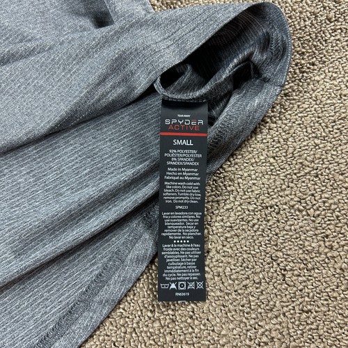Spyder Active Men's Crew Neck Tee Shirt Gray Stripe Size Small NWT MSRP $60 - Picture 8 of 15