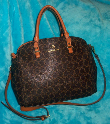 Nanette Lepore Umhängetasche schwarz hellbraun Logo MonoGram Kuppel - Bild 3 von 22