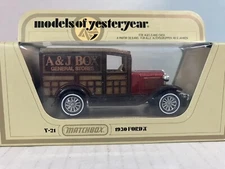 Vintage Matchbox Y21 1930 Ford 'A' A&J Box General Stores Mint in Box