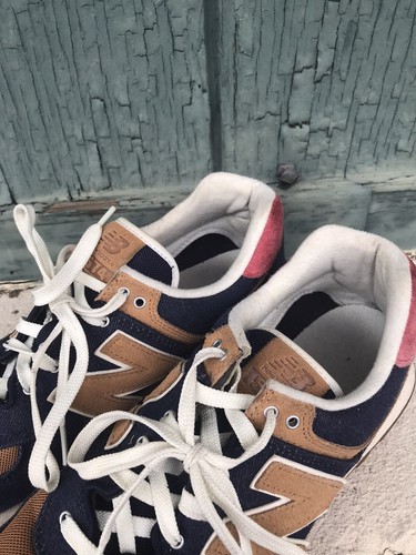 New Balance 574 Navy Denim Pigment Blue Team Red Herren Sportschuhe Größe 12 ML574DN2 - Bild 2 von 10