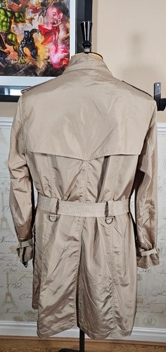 Burberry Trench Coat Waterproof Men's 44/46" Chest Brown Belted Single Breasted - Picture 8 of 24