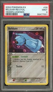 Pokemon Beldum EX Hidden Legends Reverse Holo #28 PSA 9 Mint
