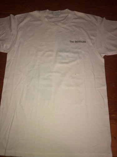 Vintage 1990 Very Cool "THE BEATLES" White Album 2-SIDED PRINT  T-Shirt Size M - Picture 4 of 7