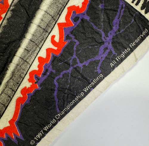 WinCraft Sting NWO WCW Wrestling Wool Pennant 12X30 Rare  1997 With Tag - Picture 6 of 8