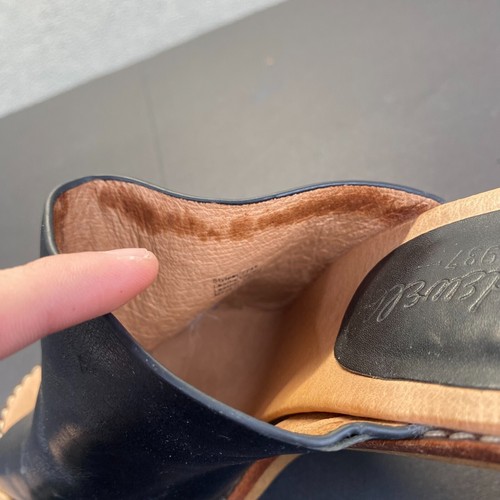 Sandalia Madewell Finch Mule, talla 8,5, cuero negro, preppy, tacón, zapatos para mujer - Imagen 6 de 17