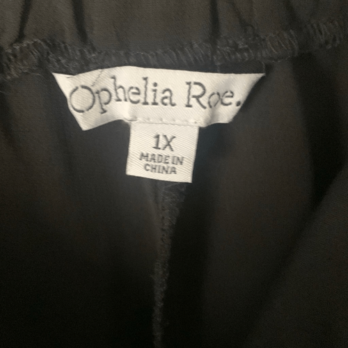 Pantalone casual donna usato Ophelia Roe taglia XL nero elastico in vita - Foto 13 di 13