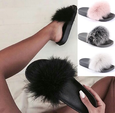 Luxury fluffy slippers Clearance