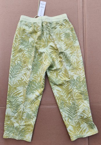 NWT Click Color Me Cotton Pull On Crop Capri Pants S Print Linen - Picture 8 of 10