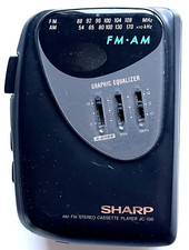 SHARP FM/AM STEREO CASSETTE PLAYER JC-196 WITH GRAPHIC EQUALIZTER X BASS WORKING