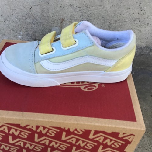 Vans Old Skool V Skate Shoe -Toddler Size 9 - Pastel Color-Block w/Box - Picture 4 of 10