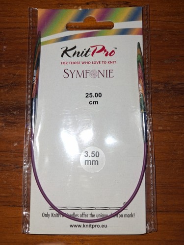 KnitPro Symfonie Wood Fixed Circular Knitting Needles - 25cm 3.50mm