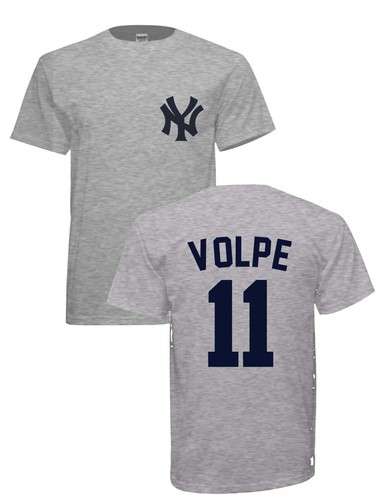 YOUTH ANTHONY VOLPE NEW YORK YANKEES T-SHIRT NAVY or Gray FREE SHIPPING - Picture 4 of 4