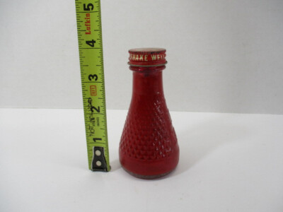 Esquire Scuff Kote Shoe Polish Red In Glass Jar w/ Dauber Great Color Still Wet