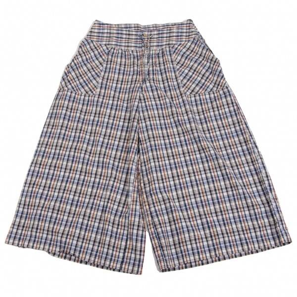 45R umii908 綿ワイドカーゴパンツ ゆったり 日本製 ウミ908 45rpm 45R umii908 Cotton Check Wide Pants Size 3(K-135208