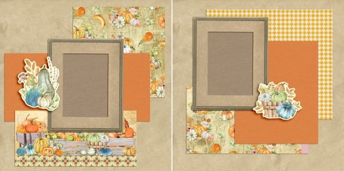 HARVEST MEMORIES - Scrapbook Layout Set - Picture 3 of 6