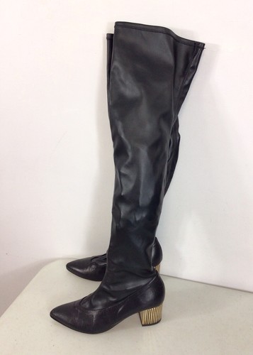 Eram Leather Boots Knee High Womens 37