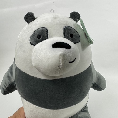 We Bare Bears Panda Plush Cartoon Network Stuffed Animal 14” Tall Gray White Toy - Picture 14 of 15