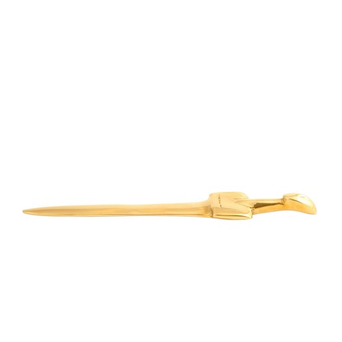 Letter Opener - Handmade of Solid Brass, Desk Accessory, "Cycladic Idol" Design - Picture 3 of 4