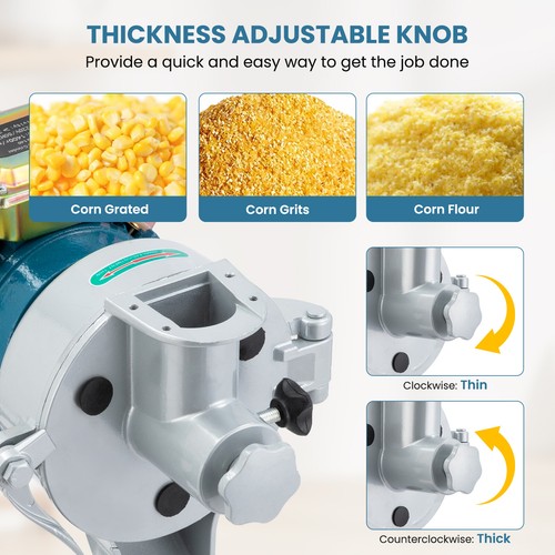 Elektrische Weizen Getreidemühle Trockenkorn Mühle Fräs- und Mahlmaschine 2200W - Bild 8 von 12