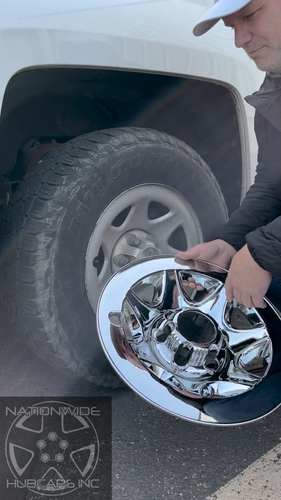 2014-2018 GMC SIERRA 1500 CHROME 17" 6 Lug Wheel Skins Hub Caps Clad Rim Covers - Video 1 of 1